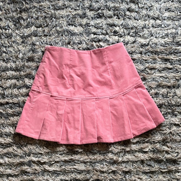 Pink Corduroy Women's Skirt - Picture 2 of 5